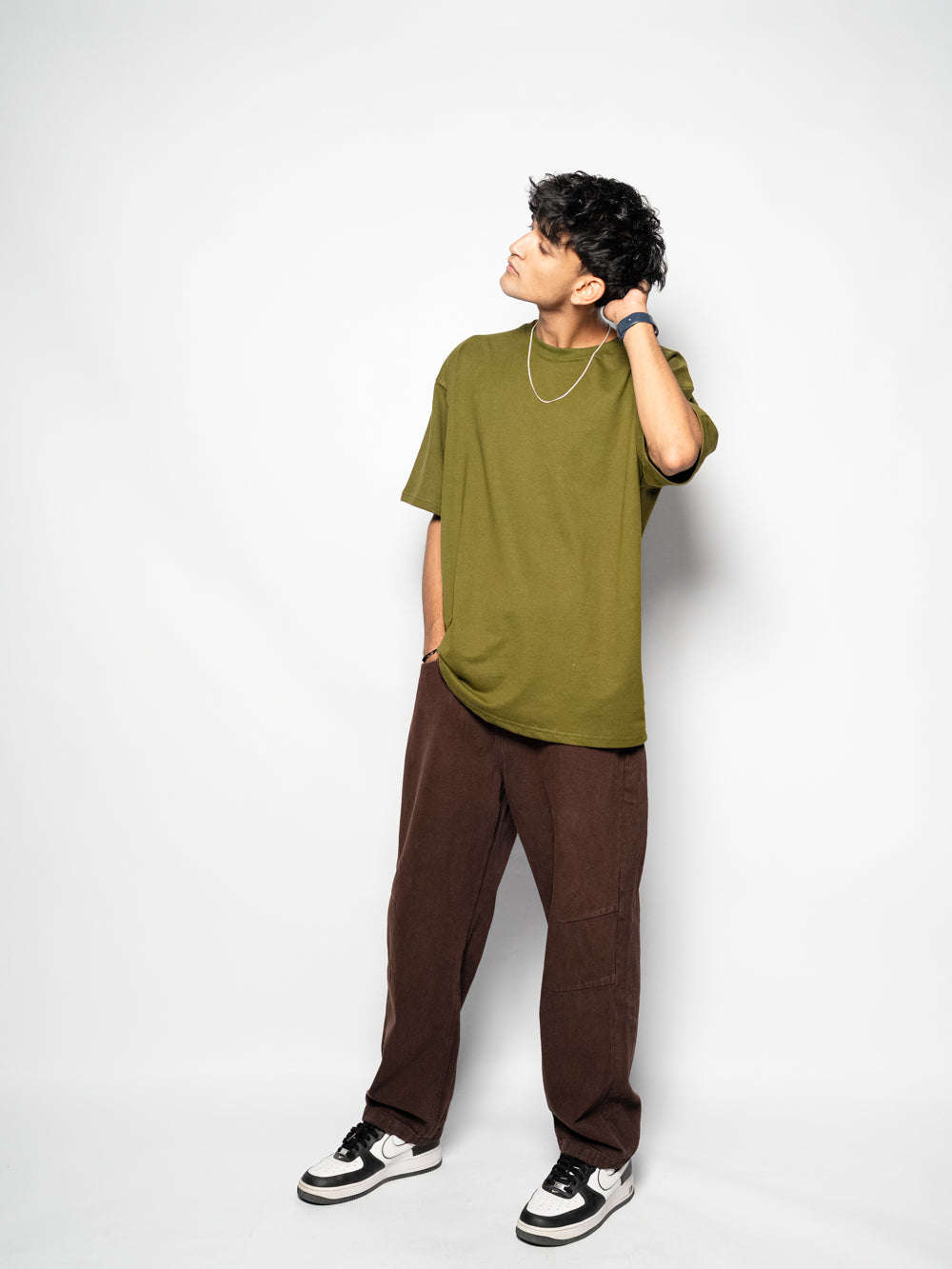 Oversized T-Shirt - Olive Green | Premium Cotton | SOHA APPAREL