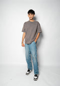 Premium Grey Acid Wash Cotton Terry T-Shirt | 240 GSM | SOHA APPAREL