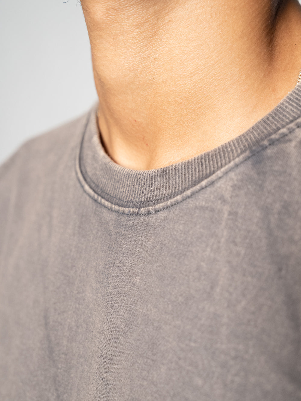 Premium Grey Acid Wash Cotton Terry T-Shirt | 240 GSM | SOHA APPAREL