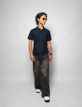 Polo T-Shirt - Navy Blue | SAP Matty Cotton Lycra | SOHA APPAREL