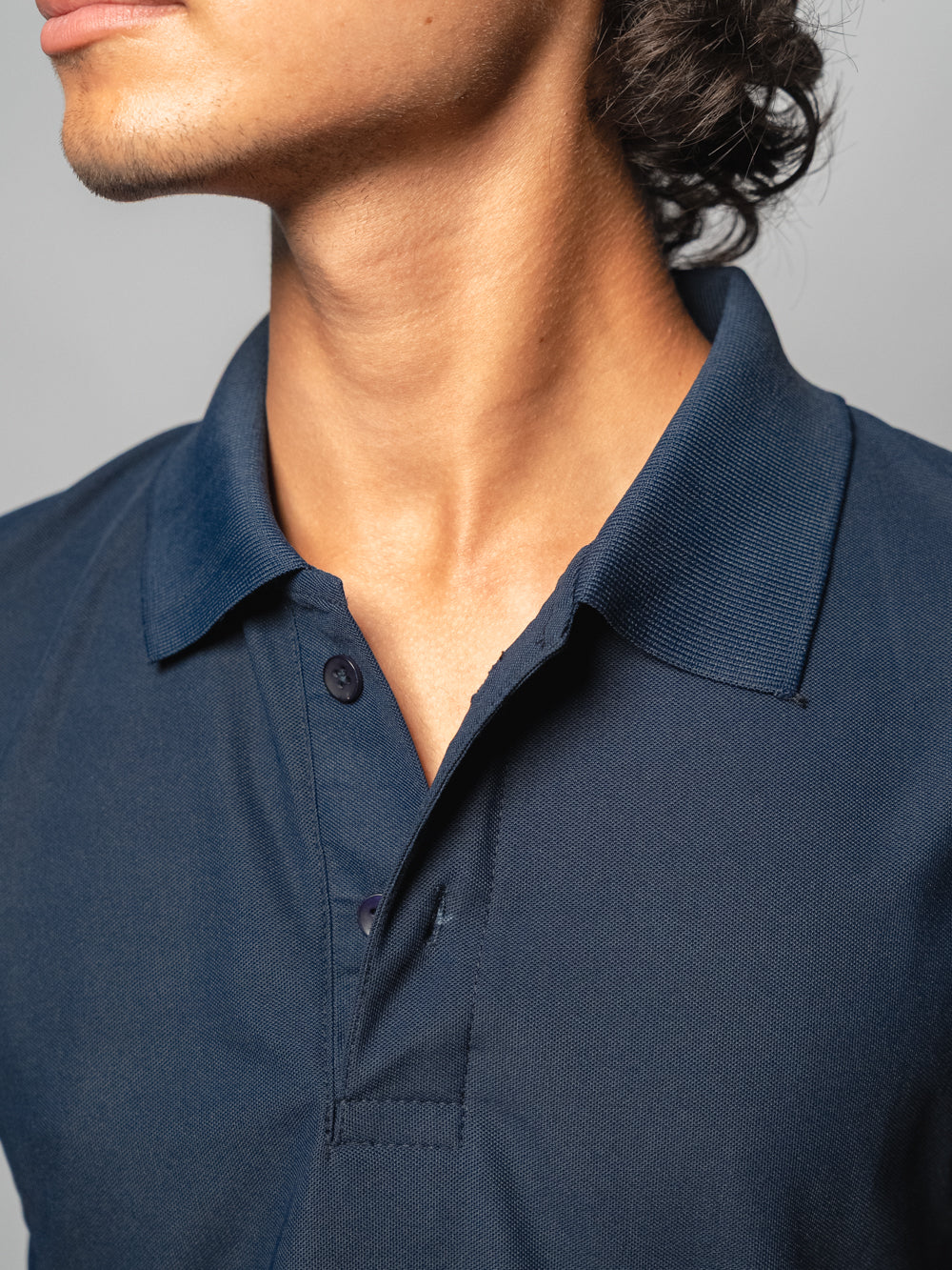 Polo T-Shirt - Navy Blue | SAP Matty Cotton Lycra | SOHA APPAREL