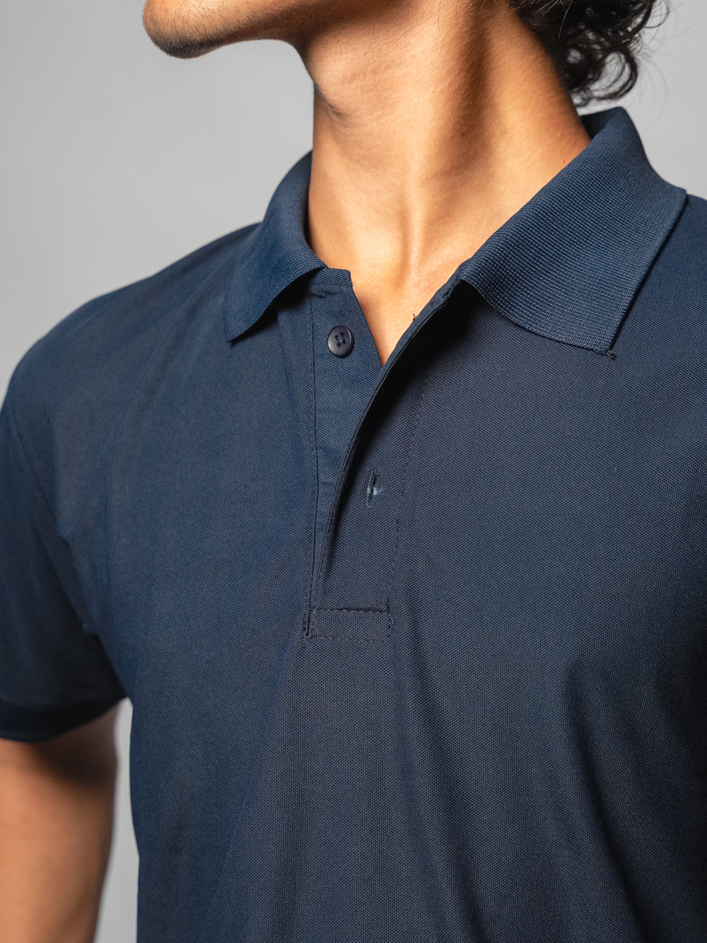 Polo T-Shirt - Navy Blue | SAP Matty Cotton Lycra | SOHA APPAREL