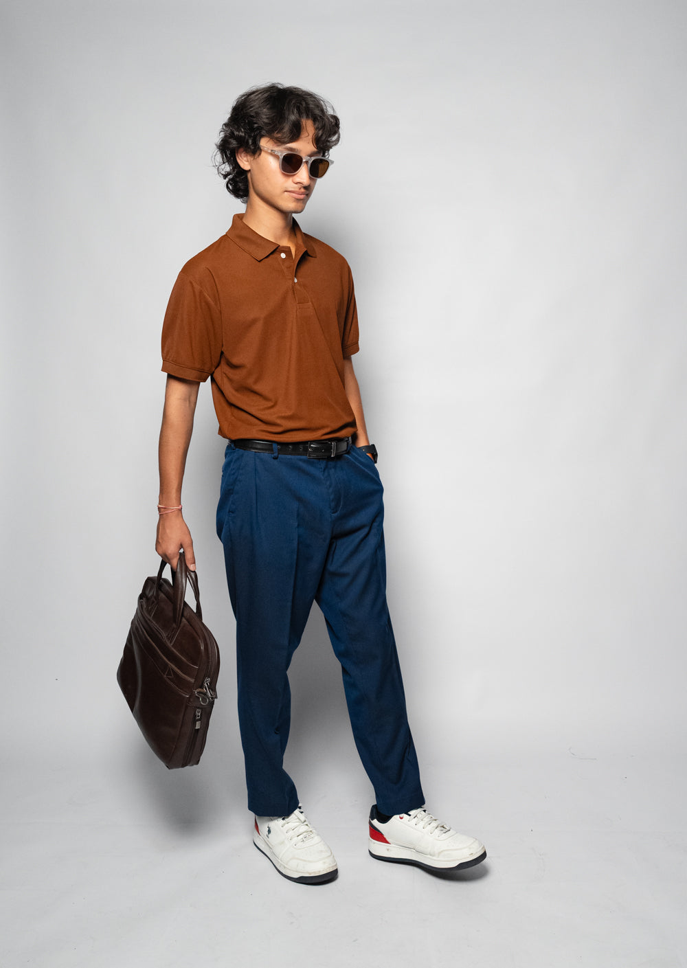 Brown Polo T-Shirt for Men | Premium SAP Matty Cotton Lycra