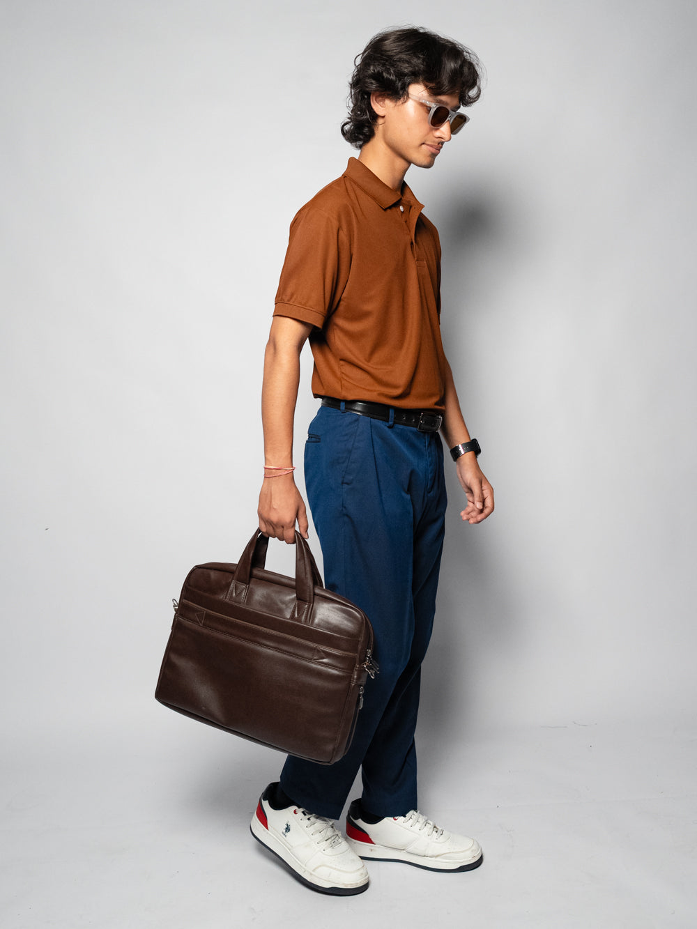 Brown Polo T-Shirt for Men | Premium SAP Matty Cotton Lycra
