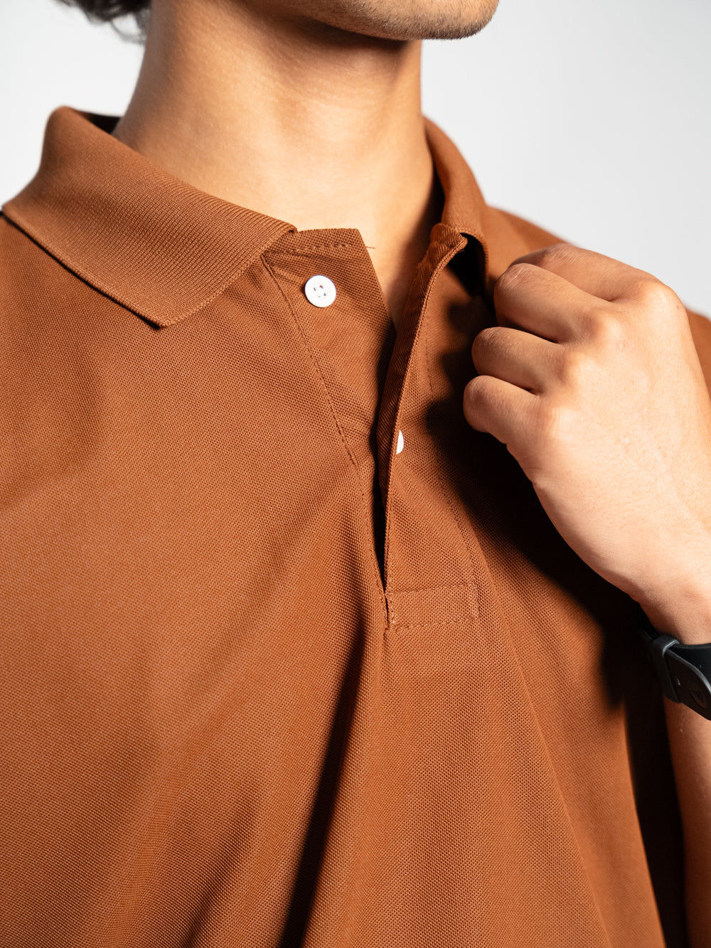 Brown Polo T-Shirt for Men | Premium SAP Matty Cotton Lycra